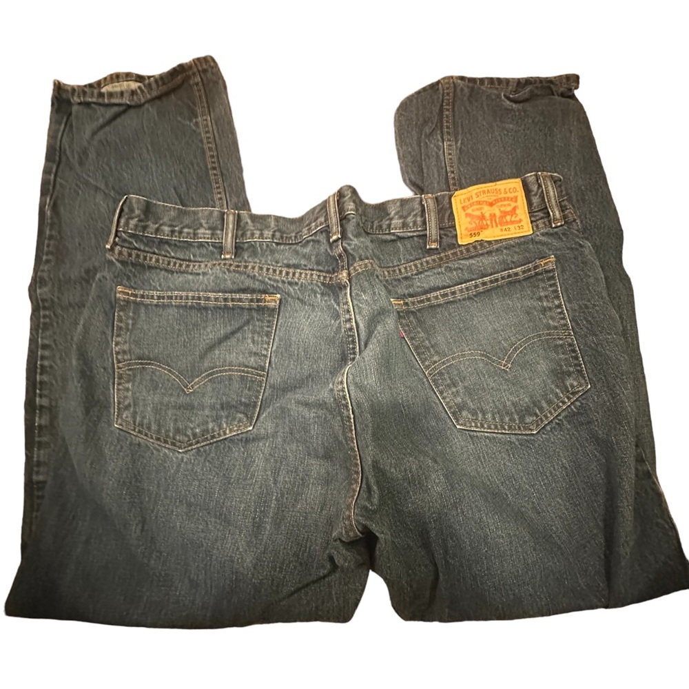 Men’s Bog & Tall Levi’s 559 relaxed fit Jeans Size 42 X 32 - Picture 2 of 9